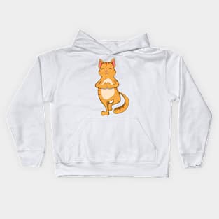 Cat Yoga Exercise Kids Hoodie